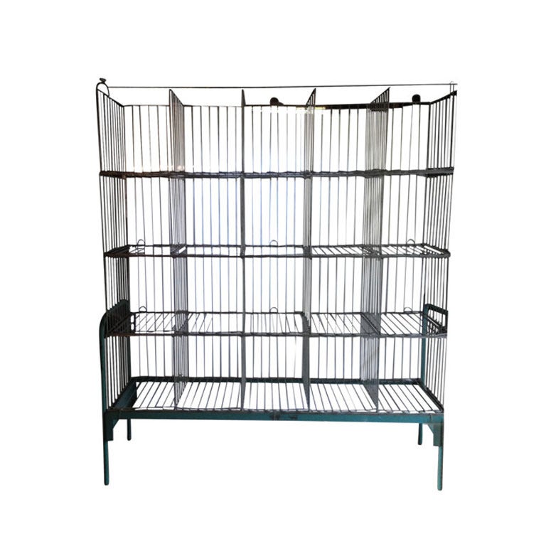 1950s steel laundry storage rack