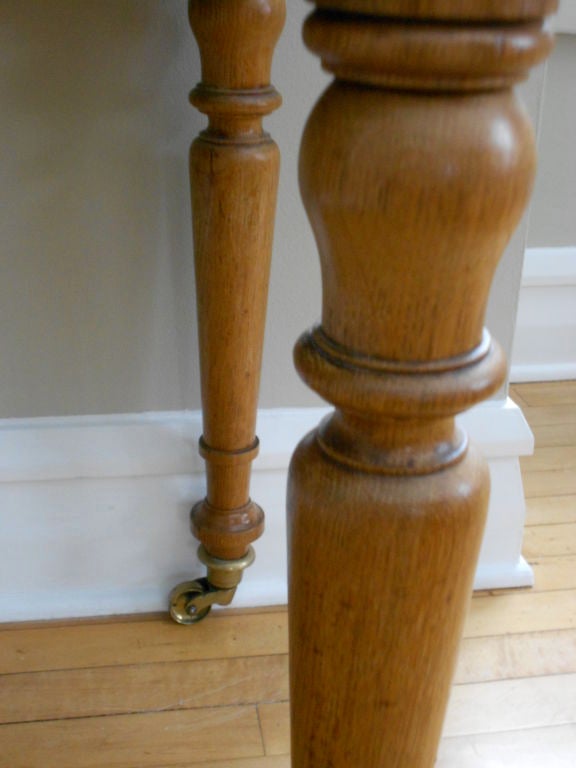 English Butternut Maple Washstand with Italian Marble Top In Excellent Condition In Madison, WI