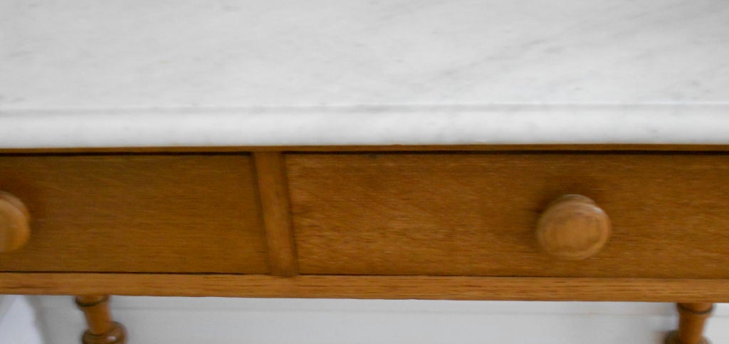 19th Century English Butternut Maple Washstand with Italian Marble Top