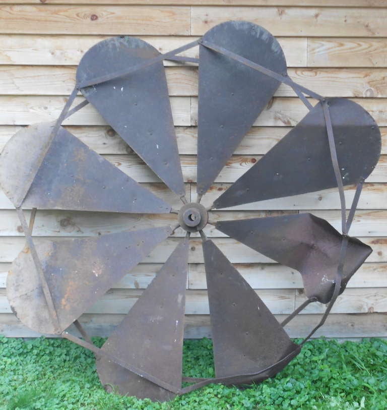 Industrial 19th century Large-scale Agrarian Windmill Fan Blade