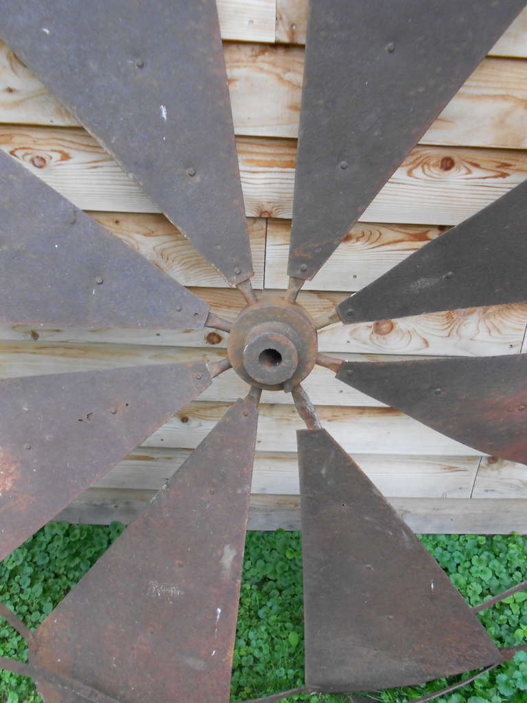 American 19th century Large-scale Agrarian Windmill Fan Blade