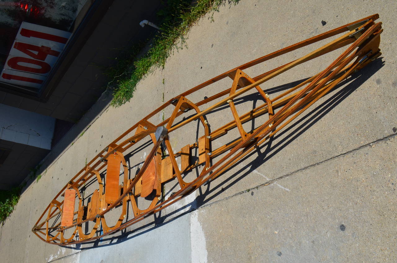 Kayak Boat Skeleton from East Germany that Collapses for Ease of Transport 4