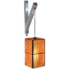 Vintage Luxfer Prism Tiles made into Wall Plug-In Pendant Light