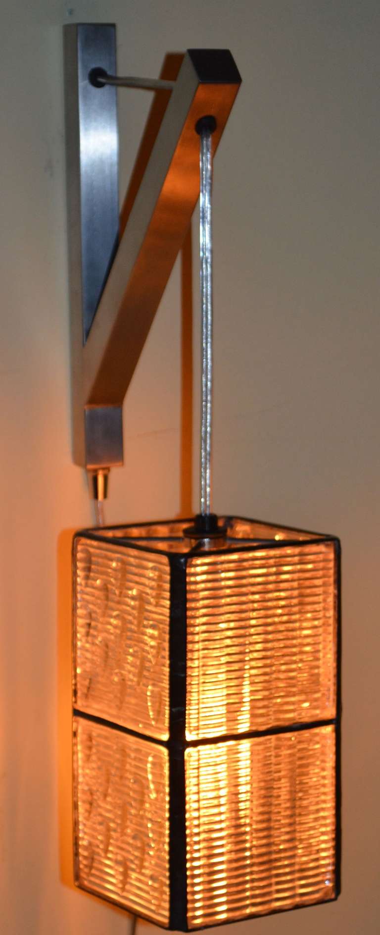 Luxfer Prism Tiles made into Wall Plug-In Pendant Light at 1stdibs