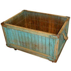 Vintage Bread Delivery Basket on Wheels