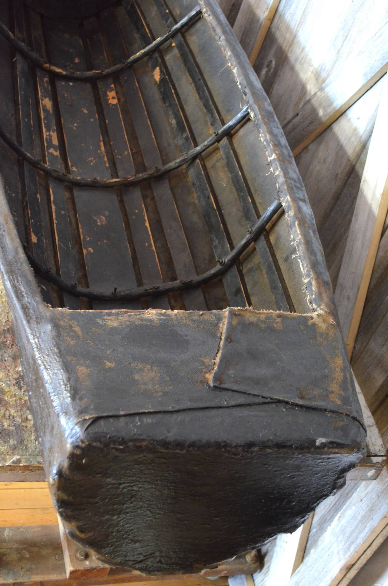 1920s Midwest Canvas Duck Boat, Handmade 4