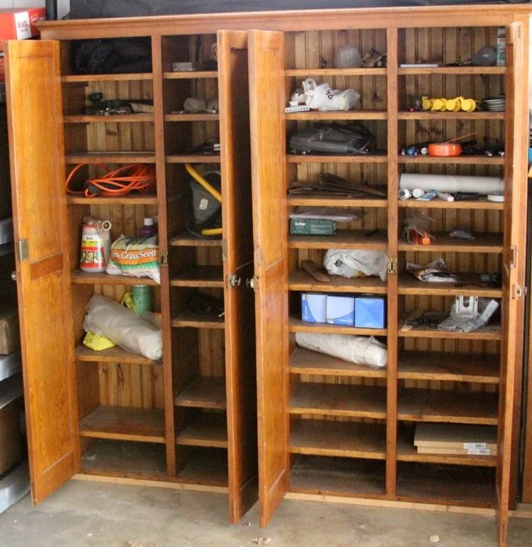 Storage extraordinaire in this classically-simple antique school locker that hails from a Minnesota high school.