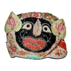 Vintage Chinese Baby Hat Handmade in Silk and Cotton