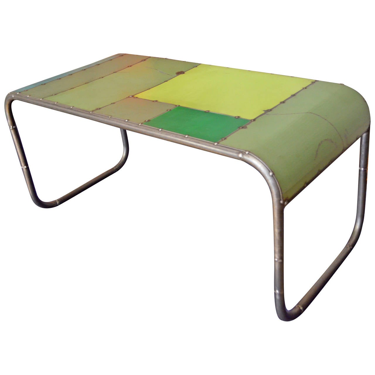 Coffee Table Made from Reclaimed Steel, Locally Sourced For Sale at 1stDibs