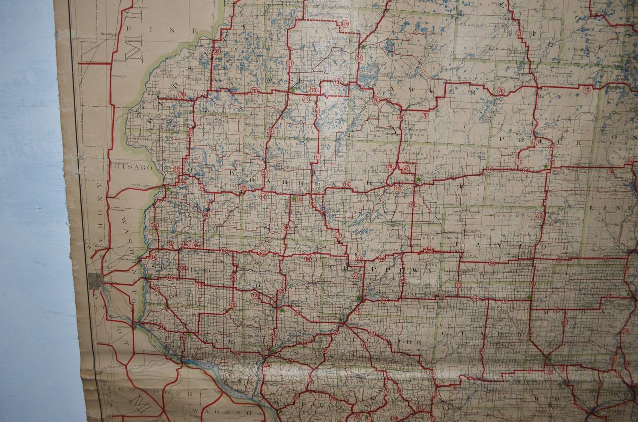 Archival Map of Wisconsin Roads, 1921 Edition 3