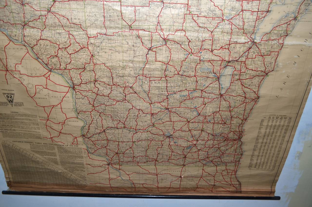 Archival Map of Wisconsin Roads, 1921 Edition 2