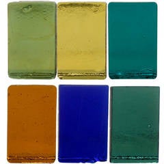 Vintage Art Glass Blocks for garden, porch, window or tabletop (30 minimum)