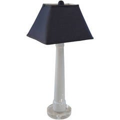 Porcelain, Sink Support Leg made into Table Lamp with Acrylic Base