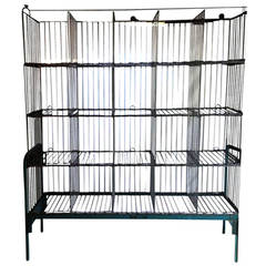 1950s steel, laundry storage rack