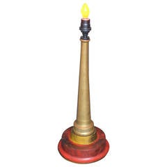 Used Firehose Nozzle of Brass as Night Light mounted on Industrial Pattern