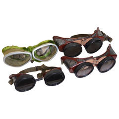 Vintage Mid-century Eye Goggles, Set of 4