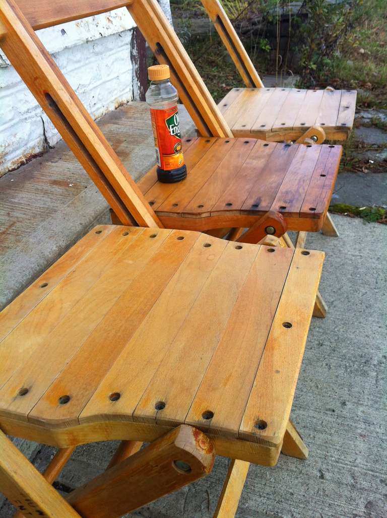 American Vintage Wood Folding Chairs; 500 available; sold only in lots of 100 or more