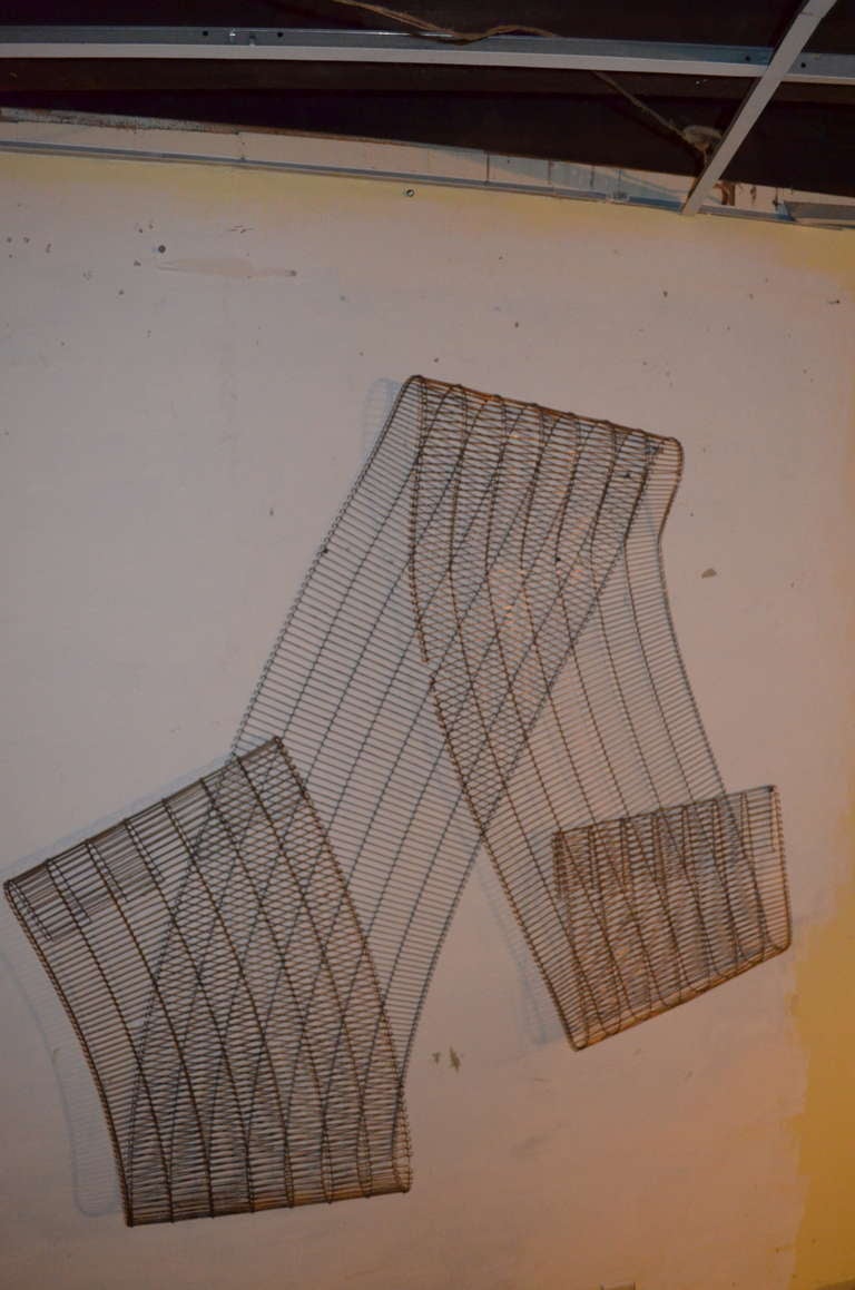 American Steel Wire Mat as Sculpture for wall, table, floor