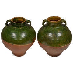 Pair of Terracotta Mediterranean Urns 
