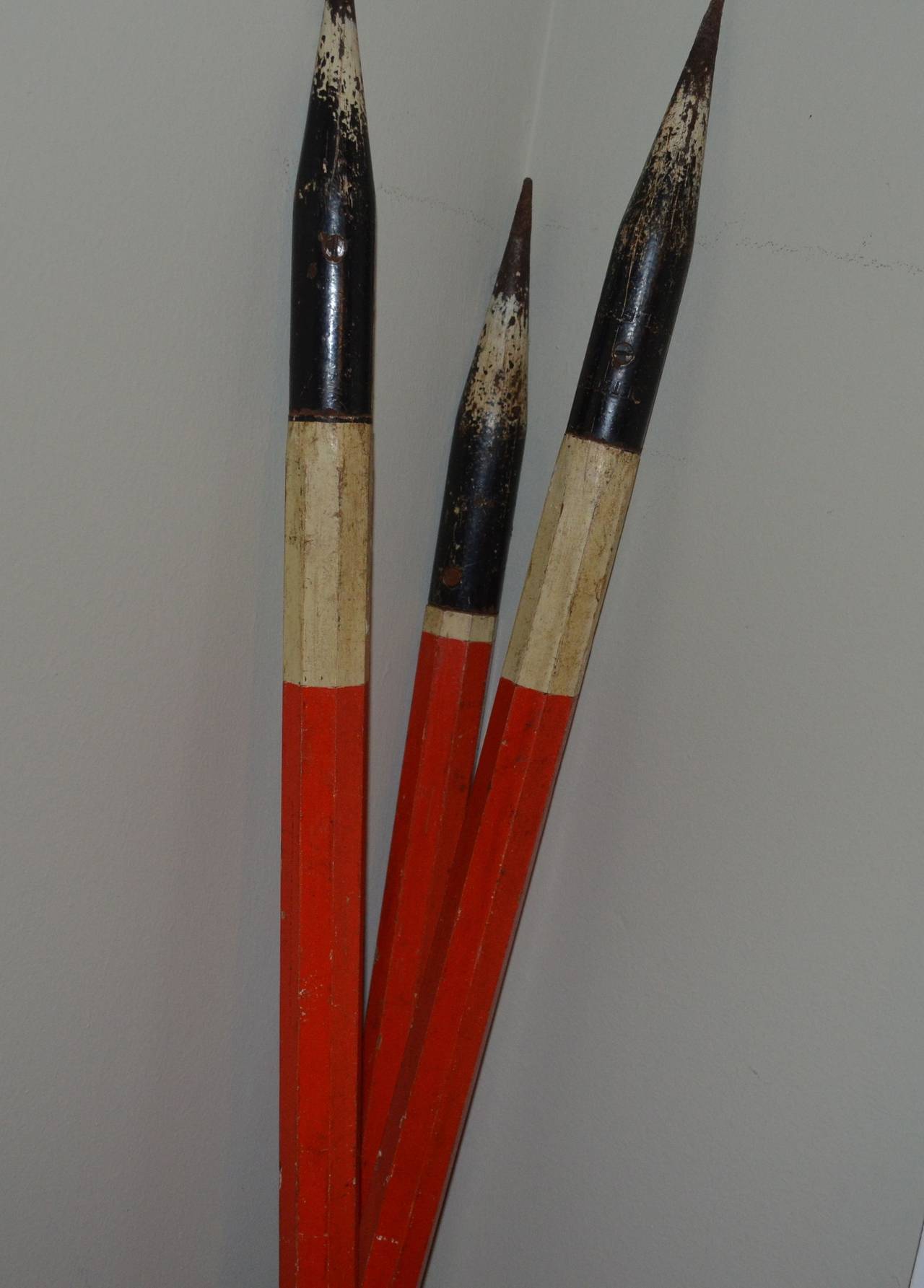 Surveyor Measuring Rods, Set of Three at 1stdibs