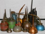 Vintage Set of industrial oil cans