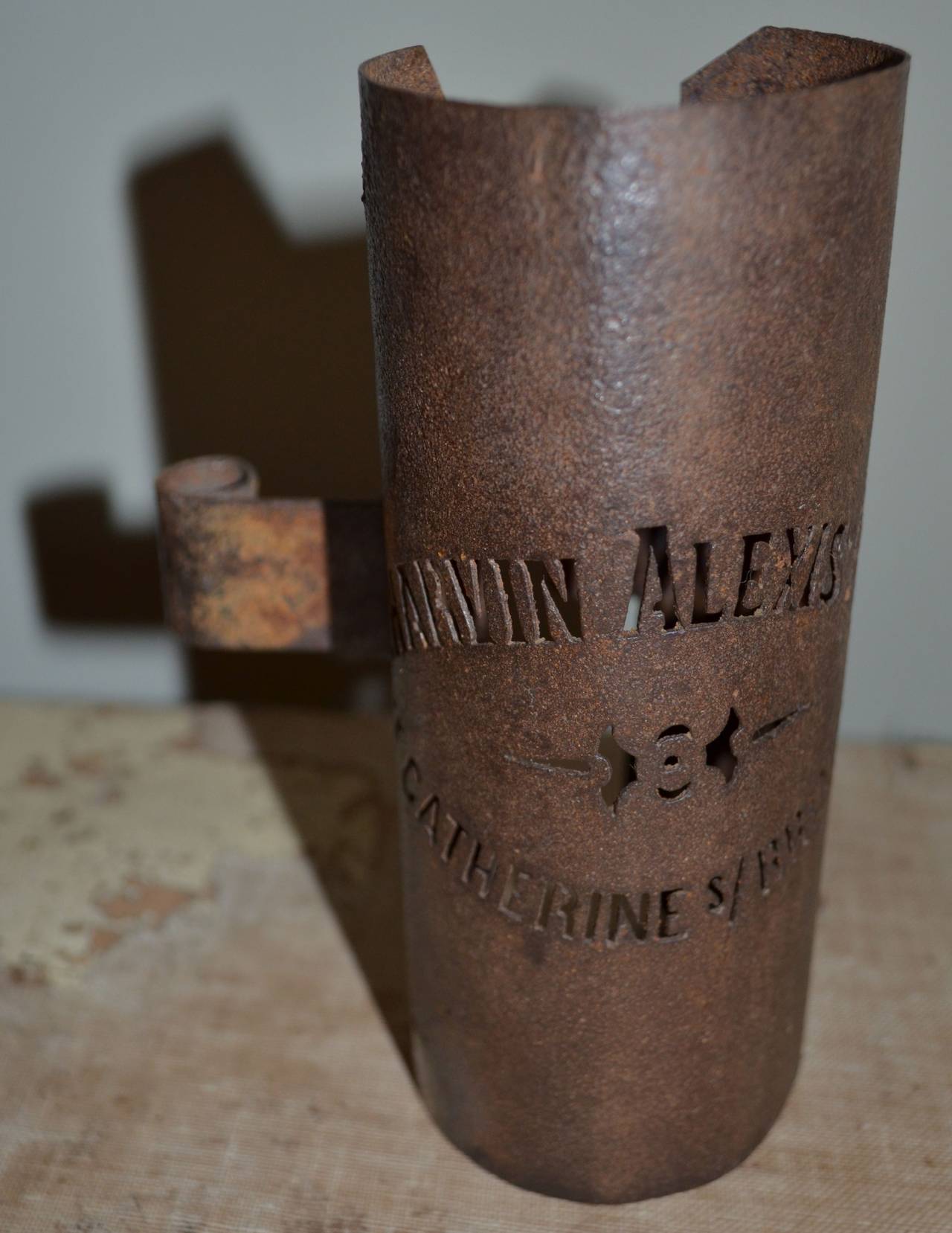 Set of 12 French Antique Iron Wine Bottle Stencils (2 shown but 12 are