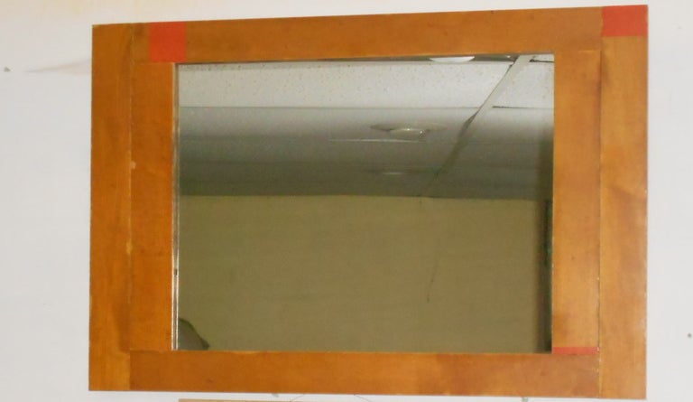 Vintage Maple Gym Floor Boards as Mirror