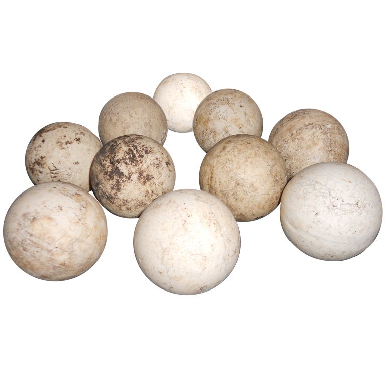 Ceramic Balls: sold as a collection of 10 at 1stdibs