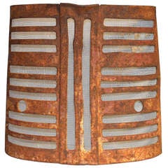 Early 20th century farm tractor grill as wall sculpture