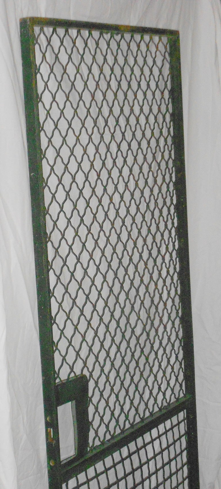 American Steel Grid Bank Security Door; pair available