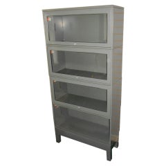 Barrister Bookcase of glass and steel