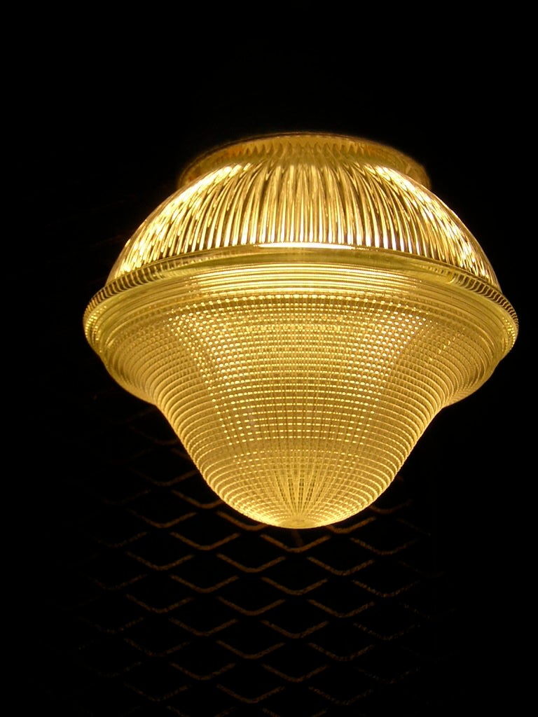 Holophane Acorn Light Of Cut Glass