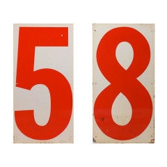 Vintage Gas Price Numbers of steel and paint; several numbers available