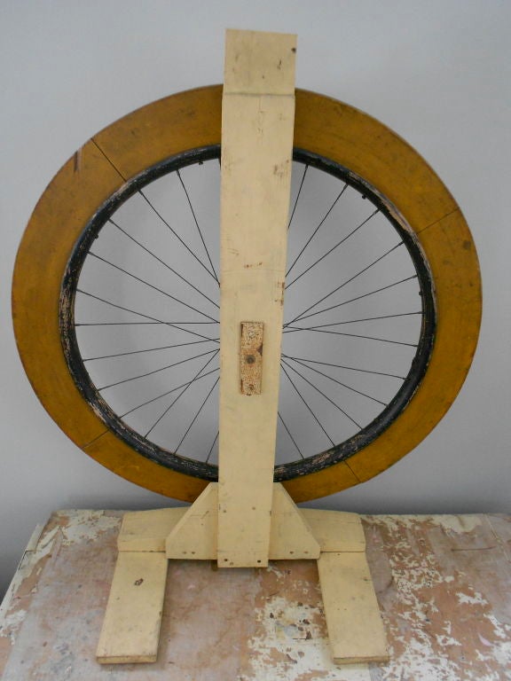 20th Century Carnival Wheel of Fortune hand made from wooden bicycle wheel