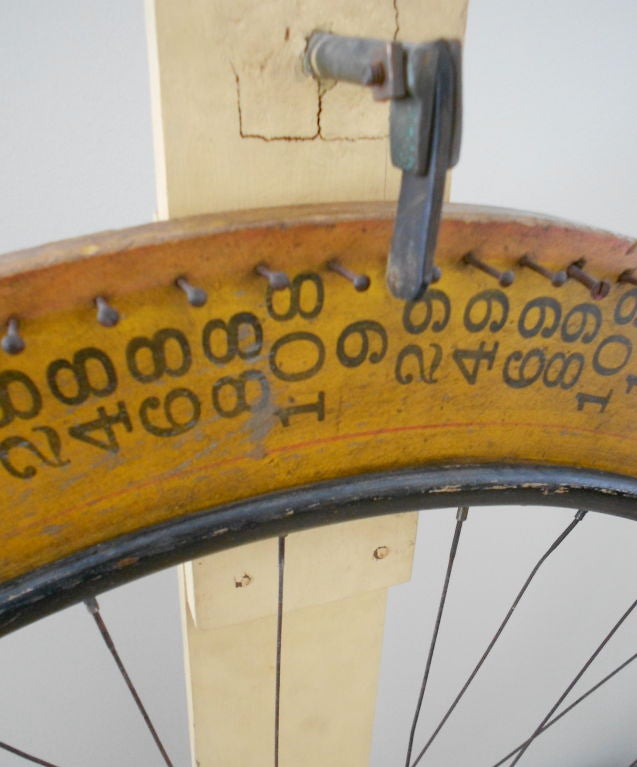 Wood Carnival Wheel of Fortune hand made from wooden bicycle wheel