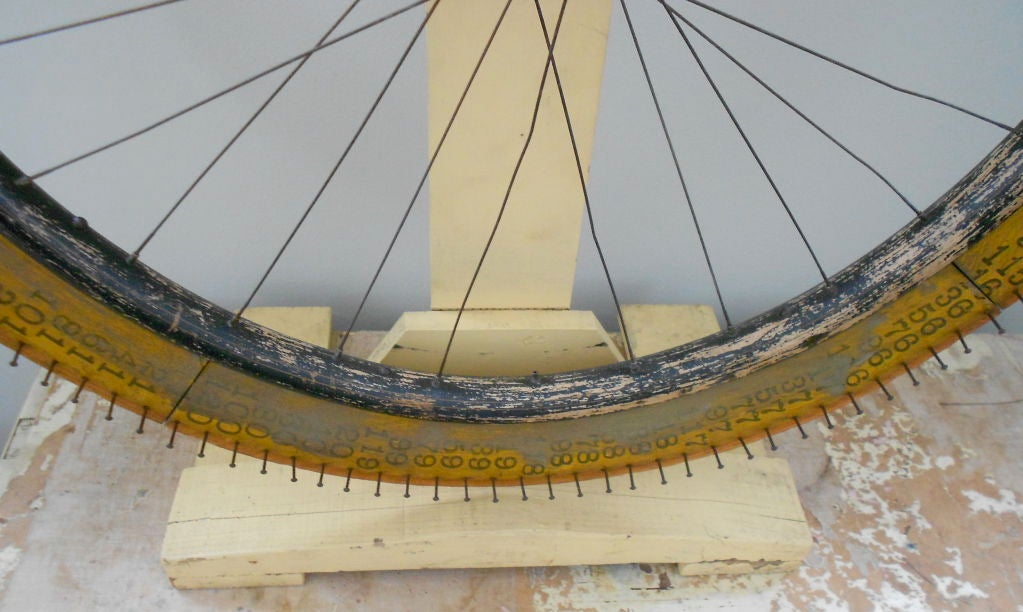 Carnival Wheel of Fortune hand made from wooden bicycle wheel 2