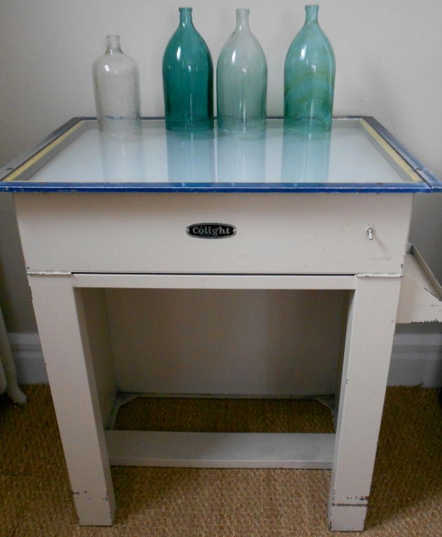 American Industrial Light Table With Adjustable Top