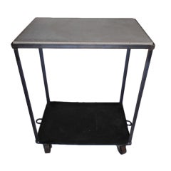 Vintage Factory Trolley with Concrete Top