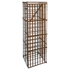 Antique French Steel Cafe Wine Rack, late 19th century