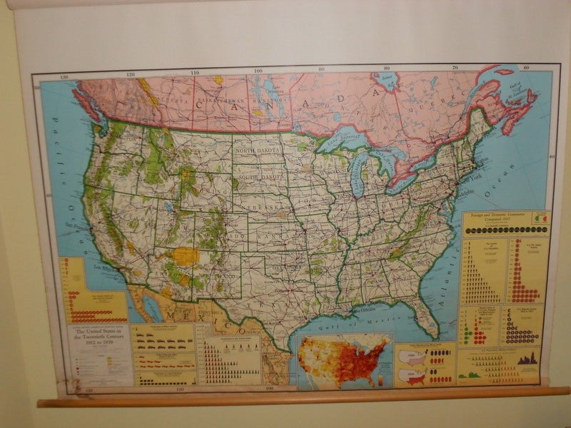Set of eight detailed maps illustrating the chronological, historical development of the United States. Begins with The Struggles for a Continent 1498-1763, progresses to The Origin of A Nation 1763-1789 and then on to Early Western Expansion