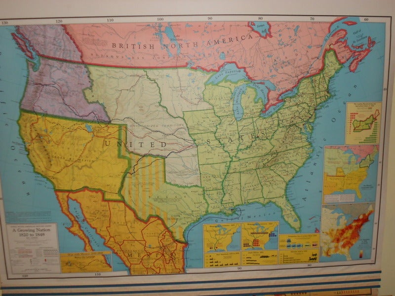 Eight Map Series of the History & Development of America In Excellent Condition In Madison, WI