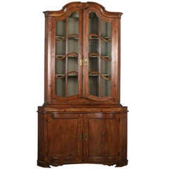 Antique French Corner Cabinet Cupboard