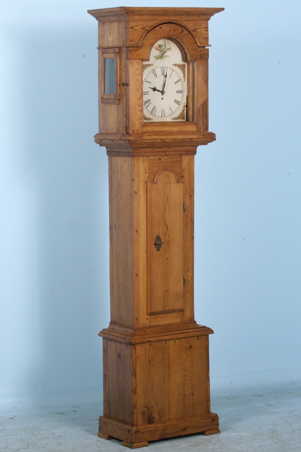 Tall Antique Danish Pine Grandfather Clock 1820-1840