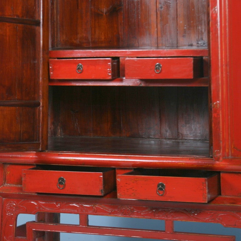 red chinese armoire