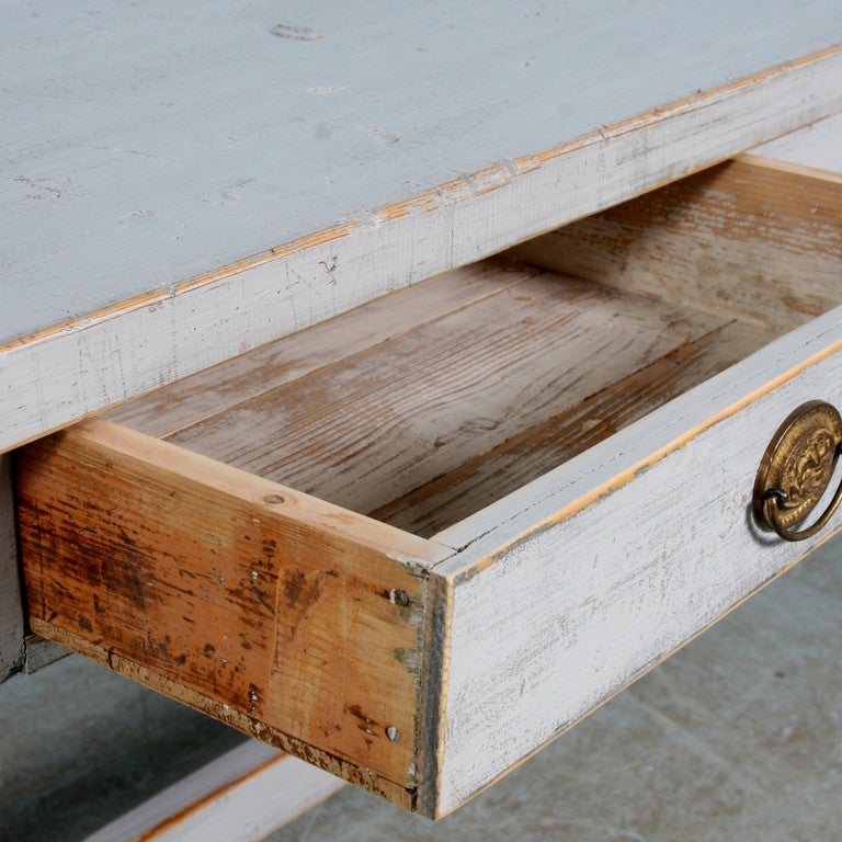 Antique Romanian Long Farmhouse Dining Table, Circa 1860