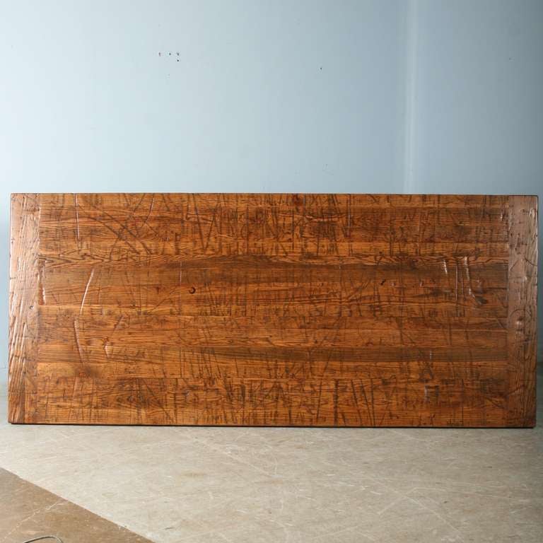 Large Vintage Dining Table From Reclaimed Wood (1930-40's) 2