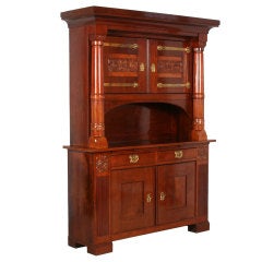 Large Danish Mahogany Antique Buffet, circa 1890