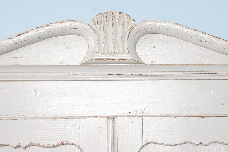 white antique armoire