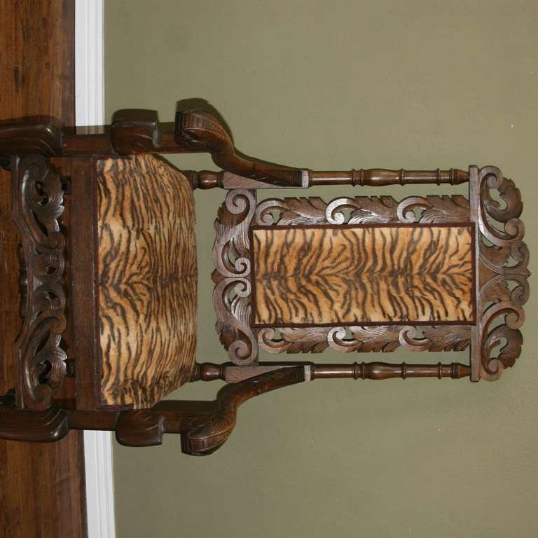 Pair, Antique French Carved Arm Chairs Circa 1890 In Excellent Condition In Round Top, TX