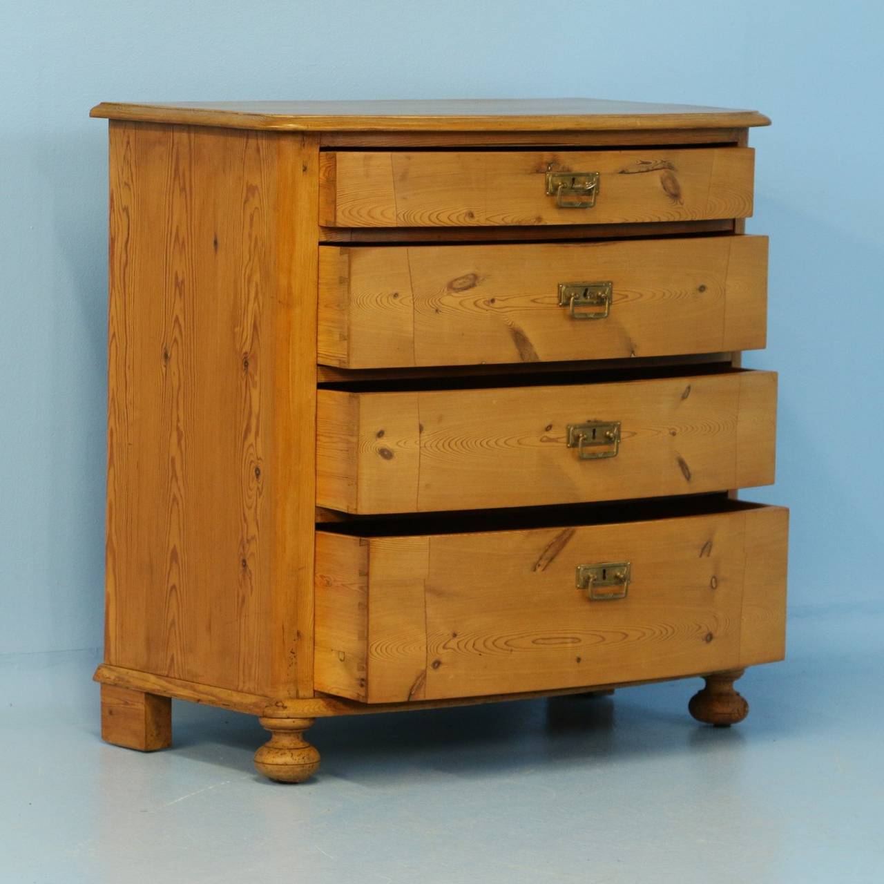 antique bow front chest of drawers